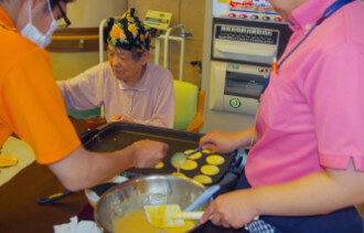 どら焼きを焼く