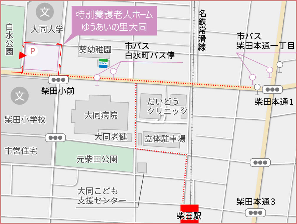 特別養護老人ホームゆうあいの里大同　拡大地図